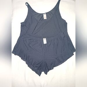 GUC Secret Treasures - Women's PJ Tank & Short Set, Navy Blue, size XL / 16 / 18
